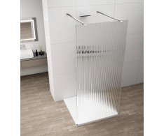Polysan Esca Chrome Jednodílná Sprchová Zástěna Do Prostoru, Sklo Flute, 1100 Mm