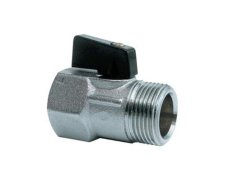 Kulový Kohout Závitový - Mini Mf 3/8", Poniklovaná Mosaz