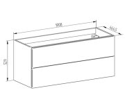 Mereo Aira, Koupelnová Skříňka S Umyvadlem Z Litého Mramoru 101 Cm, Antracit