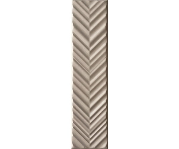 Obklad Elios Dust Dove chevron 5x20 - šedá