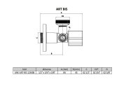 Rohový Ventil Art Bis 1/2"x3/4"x3/8", S Keramickým Vrškem A Filtrem ARK-ART-BIS-123438