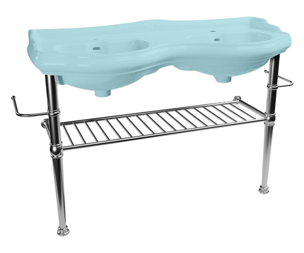 Kerasan Retro Konstrukce Pro Dvojumyvadlo 120cm S Policí, Chrom