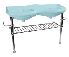 Kerasan Retro Konstrukce Pro Dvojumyvadlo 120cm S Policí, Chrom