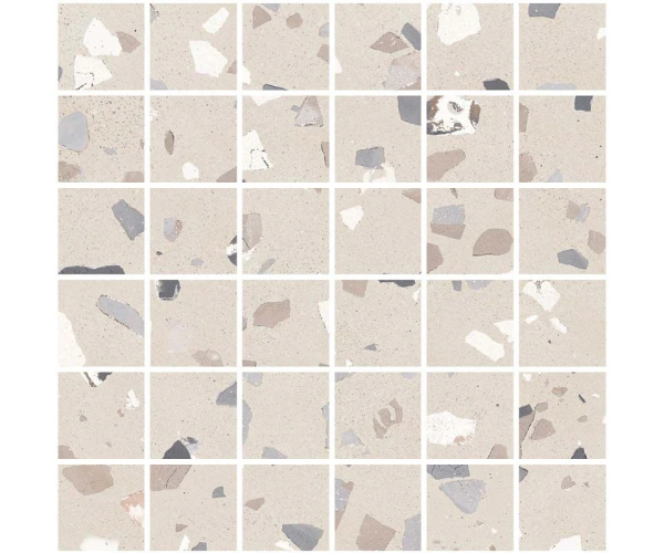 Mozaika jako terrazzo Sant Agostino Deconcrete Mosaico De-Medium Sand 30x30 - béžová