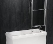 Polysan Olbia Vanová Zástěna S Pneumatickým Zdvihem, š. 1230mm, Stříbrná, čiré Sklo