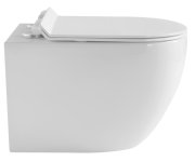 Aqualine Carlo Závěsná Wc Mísa, Vortex Rimless, 36x53cm, Bílá