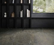 Dlažba jako kámen Sant Agostino Unionstone 2 Serpentino Nat. Rett. 60x120 - zelená