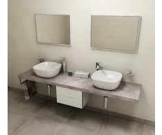 Sapho Avice Deska Pod Umyvadlo 220x50cm, Tl.5cm, Cement