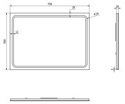 Sapho Gemini Zrcadlo S Led Osvětlením 50x70cm