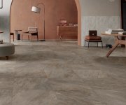 Dlažba jako kámen Caesar Quartz Essence Wild 10x60 Rett. - hnědá