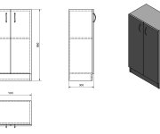 Aqualine Simplex Economy Nízká Skříňka 50x86x30cm
