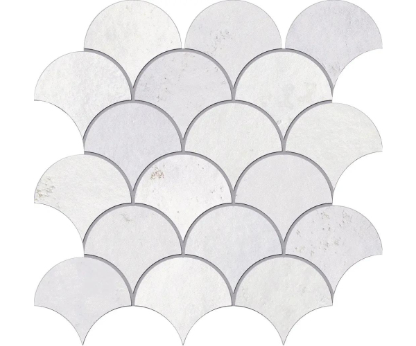 Mozaika jako beton EdimaxAstor Home Mosaico Shell Whitepastel 30X30 Matt. Rett. - bílá