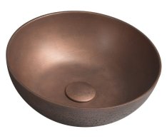Sapho Formigo Betonové Umyvadlo Na Desku, ø 39cm, Měď Mat