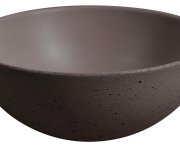 Sapho Minor Betonové Umývátko Na Desku, ø 26cm, Tmavě Hnědá Mat