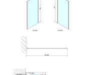 Polysan Easy Boční Stěna 800mm, Sklo Brick
