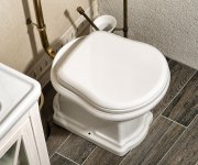 Kerasan Retro Wc Sedátko Soft Close, Bílá/bronz