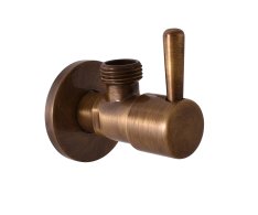 Ventil rohový 1/2“ x 1/2“ - kulatý - stará mosaz RV0212SM