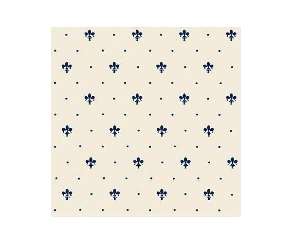 Retro obklad Petracers Grand Elegance Giglio blu su panna 20x20