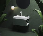 Umyvadlo Lite 80/60 L/P, s otvorem pro baterii, bez přepadu - Umyvadlo Lite 80/60 P, s otvorem pro baterii, bez přepadu XJXP1280001