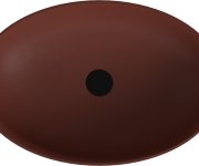 Polysan Banera Oval Umyvadlo Na Desku, Litý Mramor, 60x40cm, Hnědá Mat