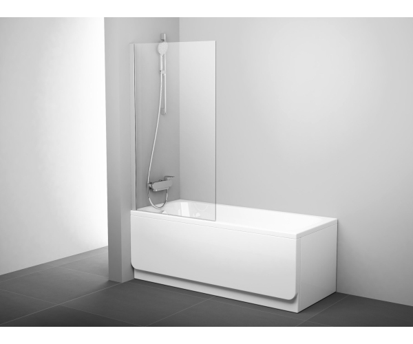 Vanová zástěna PVS1 - PVS1 80, satin+transparent