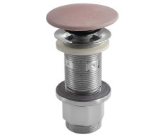 Sapho Umyvadlová Výpust 5/4“, Click-clack, Betonová Zátka, 10-80mm, Růžová Mat