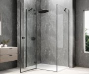 Polysan Globe Black Obdélníkový Sprchový Kout 1000x800mm, čiré Sklo, Levé