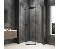 Polysan Globe Gun Metal čtvrtkruhový Sprchový Kout 1000x800mm, čiré Sklo, Levé