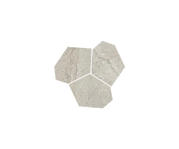 Dlažba jako kámen Coem Sinai Grigio Mosaico Trapezi 28,5x30,2 Nat. Rett. - šedá
