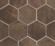 Dlažba jako cihla Ape Magnetism Hexa Corten 13,9x16 - hnědá
