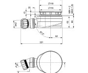 Polysan Vaničkový Sifon, Průměr 90mm, Dn40, Nízký, Krytka černá Mat