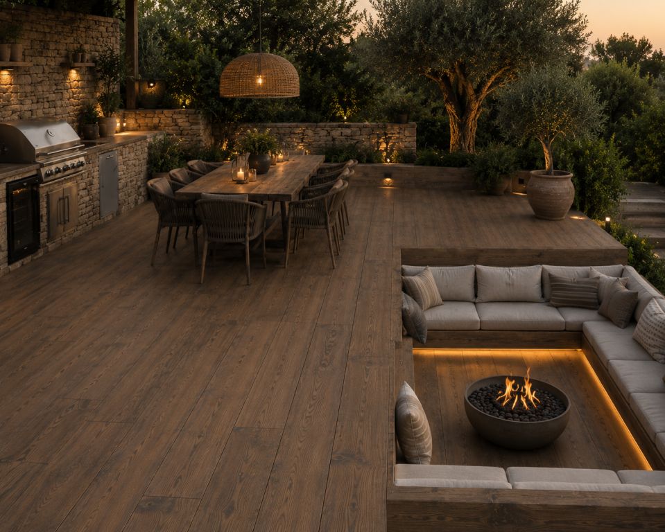 Realizace Terasa s dlažbou Gardenia Just Mix Brown Night