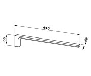 Gedy Pirenei Pevný Držák Ručníků 410mm, Bílá Mat