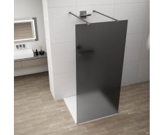 Polysan Esca Gun Metal Jednodílná Sprchová Zástěna Do Prostoru, Kouřové Matné Sklo