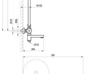 Sprchový sloup posuvný DS 092.00 - DS 092.00CR Sprchový sloup netermostatický, posuvný, s výtokem a sprchovým setem, chrom X07P642