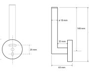 Sapho X-round Black Držák Toaletního Papíru Rezervní, černá Mat