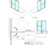 Polysan Olbia Vanová Zástěna S Pneumatickým Zdvihem, š. 1230mm, Stříbrná, čiré Sklo