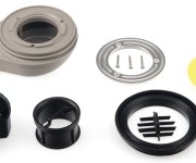 Polysan Flexia Vaničkový Sifon, Průměr 90mm, Dn40, Kruhová Krytka Zlato Mat