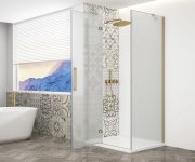Gelco Trinity Gold Matt Obdélníkový Sprchový Kout 1100x1200mm, Matné Sklo, Levé