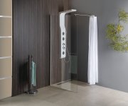Aqualine Walk-in Zástěna Jednodílná K Instalaci Na Zeď, 1000x1900 Mm, Sklo čiré