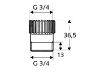 SCHELL Pojistka Umístění Hadice 3/4" SCH-286050699