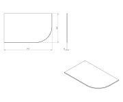 Sapho Pulse Deska Rockstone 757x12x462mm, Levá, Bílá Mat