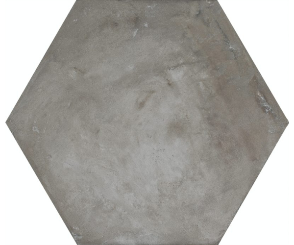 Retro dlažba Marca Corona Terra Antracite Esagono 25x21,6 cm  - antracitová
