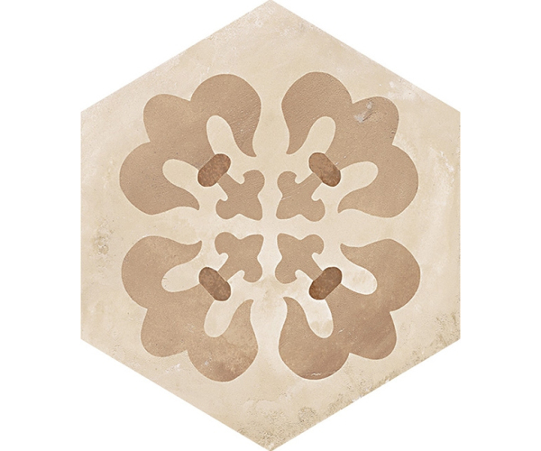 Retro dlažba Marca Corona Terra Giglio vers. C 25x21,6 cm