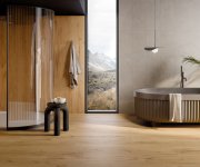 Dlažba jako dřevo Bottega Tiles Feelwood Cognac 20x120 Nat. Rett. - hnědá