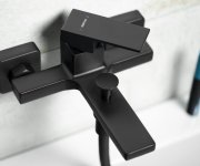 Sapho Cubemix Nástěnná Vanová Baterie, černá Mat