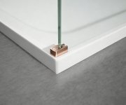 Polysan Esca Copper Matt Jednodílná Sprchová Zástěna Do Prostoru, Sklo Marron, 1400 Mm