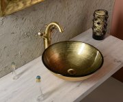 Sapho Antea Stojánková Umyvadlová Baterie Vysoká S Výpustí, Výška 300mm, Bronz