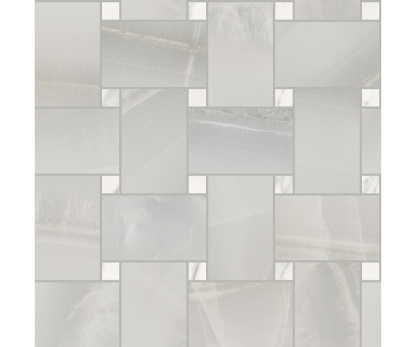 Mozaika jako mramor Sant Agostino Akoya Maxi Re.Akoya Silver  30x30 Kry - šedá