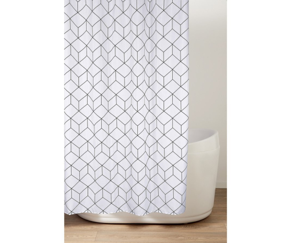 Aqualine Sprchový Závěs 180x200cm, Polyester, Kostky
